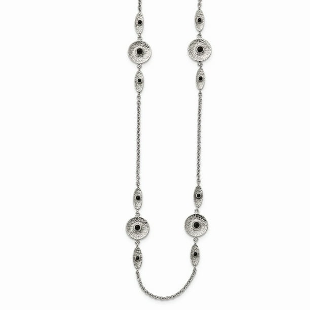 Jewelry Best Seller Sterling Silver Polished and Textured Beads w/ 2in ext Necklace Jewelry Best Seller Sterling Silver Polished and Textured Beads w/ 2in ext Necklace